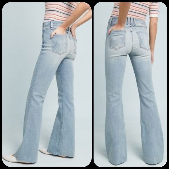 ๐๏ธ Mcquire denim Anthropologie Flare Jeans NWOT - Picture 2 of 14